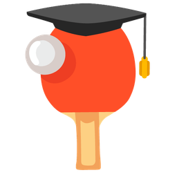ping pong and graduation cap