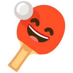 Ping pong and Grinning face with smiling eyes