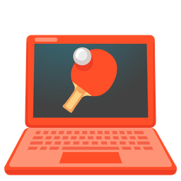 ping pong and laptop