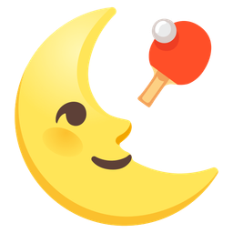 ping pong and last quarter moon face