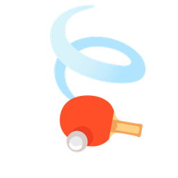 ping pong and leaf fluttering in wind