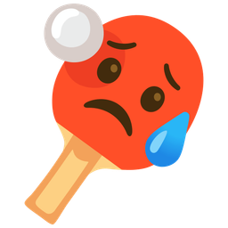 ping pong and sad but relieved face