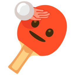 ping pong and saluting face