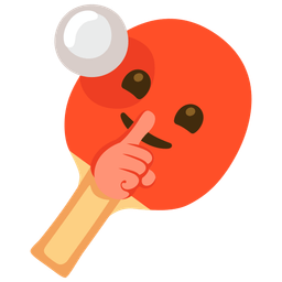 ping pong and shushing face