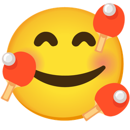 Ping pong and Smiling face with hearts