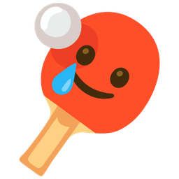 Ping pong and Smiling face with tear