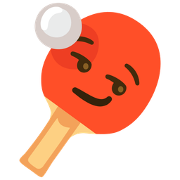 ping pong and smirking face