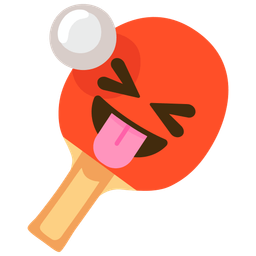 Ping pong and Squinting face with tongue