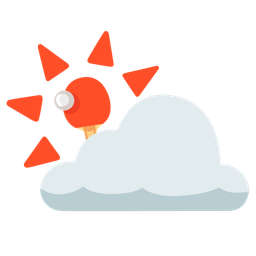 ping pong and sun behind cloud