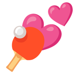 ping pong and two hearts