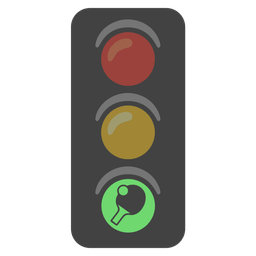 ping pong and vertical traffic light