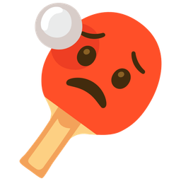 ping pong and worried face