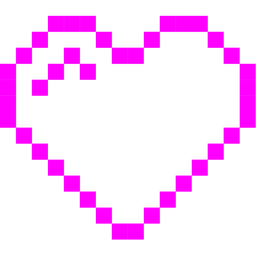 pink heart and alien monster