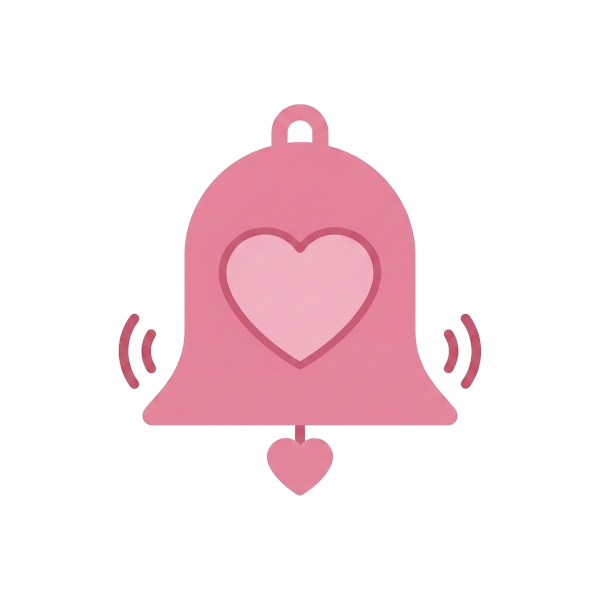 Pink heart and Bell