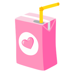 pink heart and beverage box
