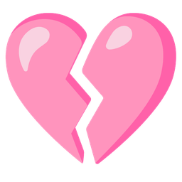 pink heart and broken heart