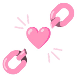 pink heart and chains