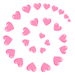 pink heart and cyclone