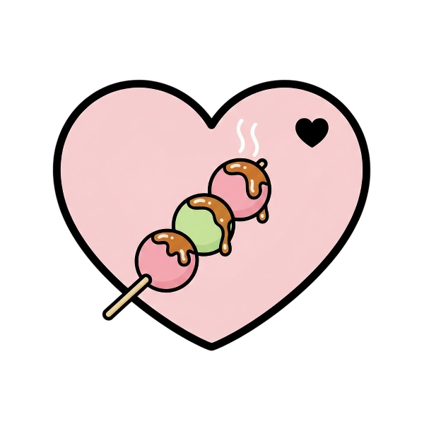 Pink heart and Dango