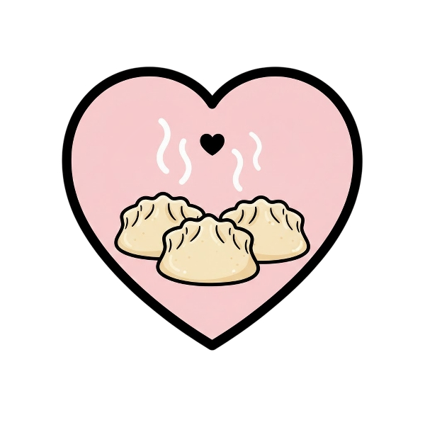 Pink heart and Dumpling