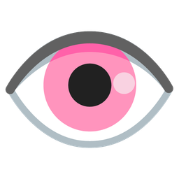 pink heart and eye
