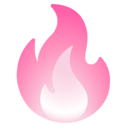 pink heart and fire
