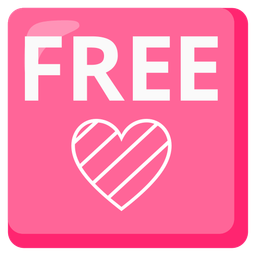 pink heart and FREE button