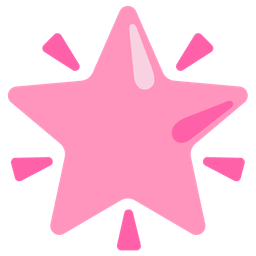 pink heart and glowing star