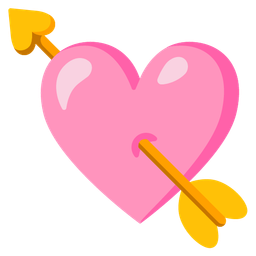 Pink heart and Heart with arrow