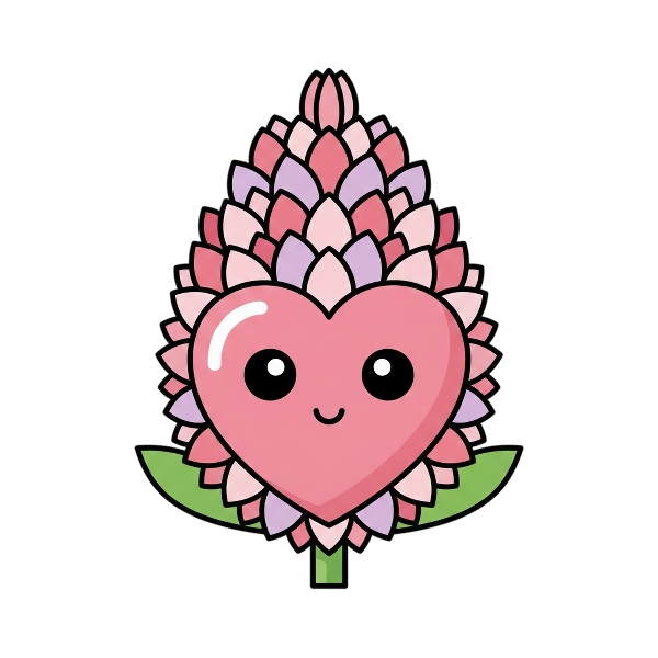 Pink heart and Hyacinth
