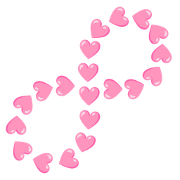 pink heart and infinity