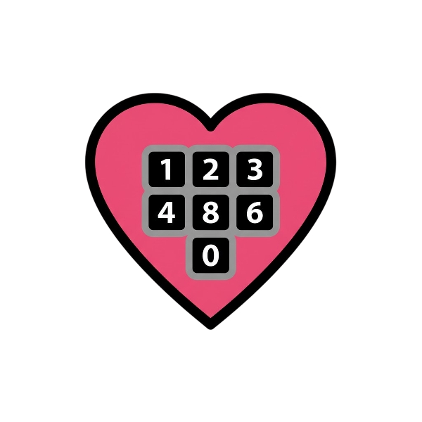 Pink heart and Input numbers