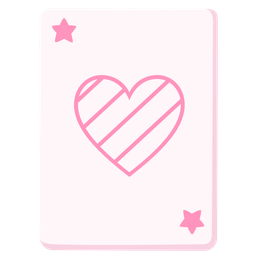 pink heart and joker