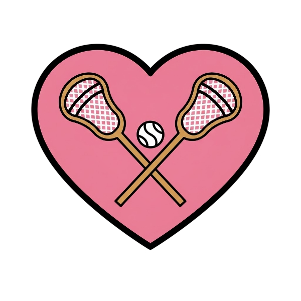 Pink heart and Lacrosse