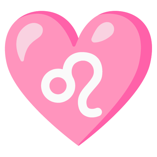 Pink heart and Leo