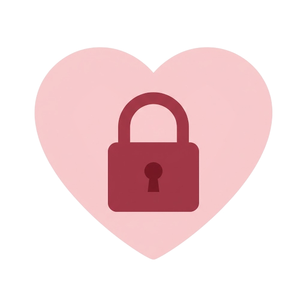 Pink heart and Locked