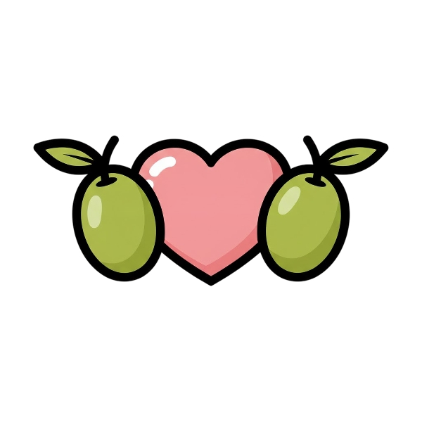 Pink heart and Olive