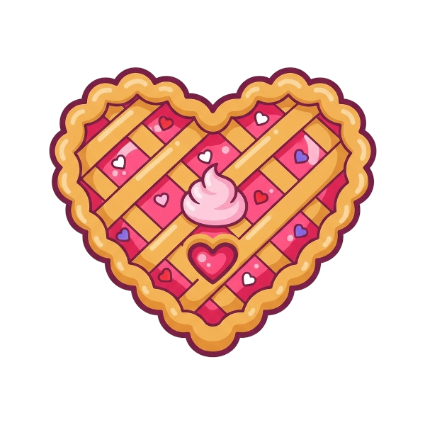 Pink heart and Pie
