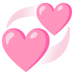 Pink heart and Revolving hearts