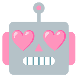 Pink heart and Robot