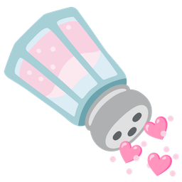 pink heart and salt