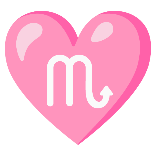 Pink heart and Scorpio