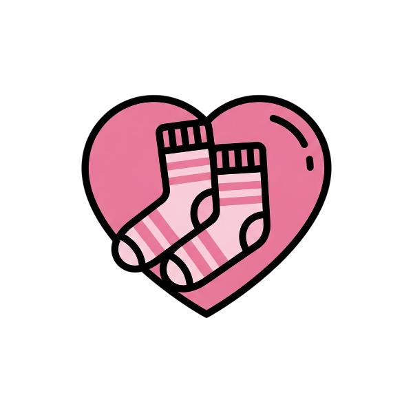 Pink heart and Socks