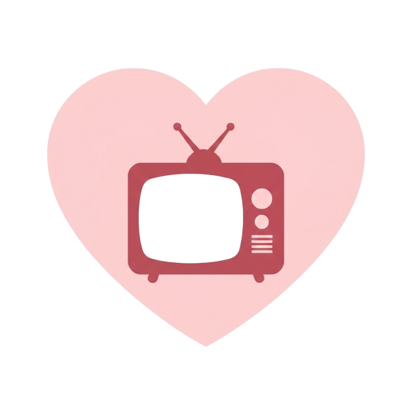 Pink heart and Television