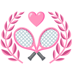 pink heart and tennis