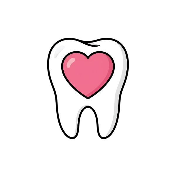 Pink heart and Tooth