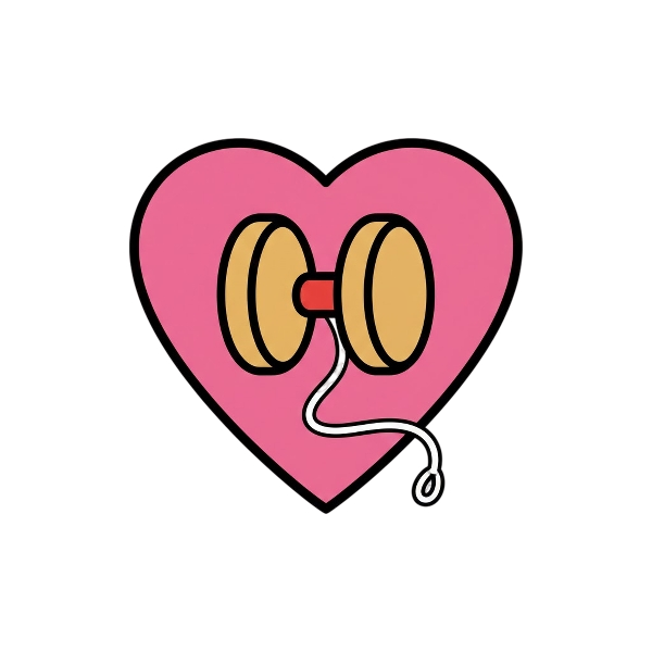 Pink heart and Yo-yo