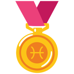 Pisces and 1st place medal