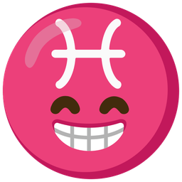 Pisces and Beaming face with smiling eyes
