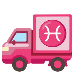 Pisces and delivery truck
